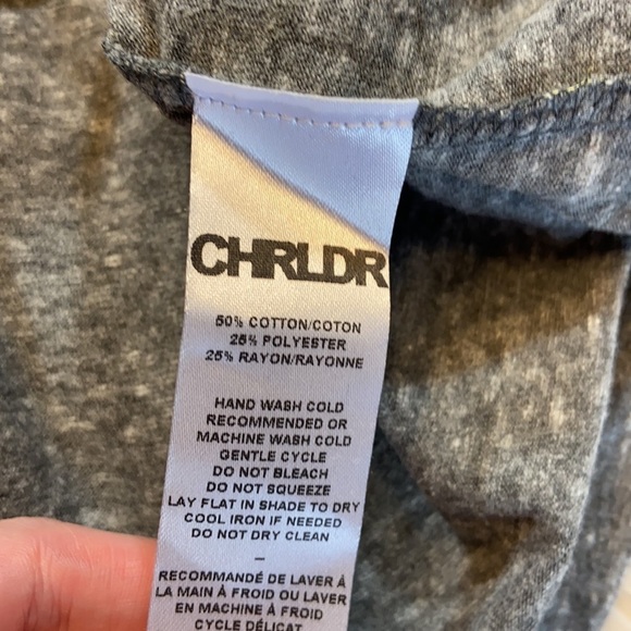 CHRLDR Gray Neon Yellow Ombré Star Short Sleeve Tee sz S - Picture 7 of 8